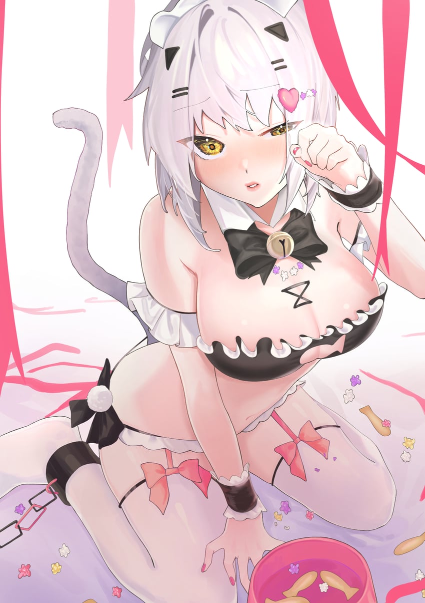 原创 1名女孩 脚链 铃铛 黑色蝴蝶结 黑色蝶形领结
