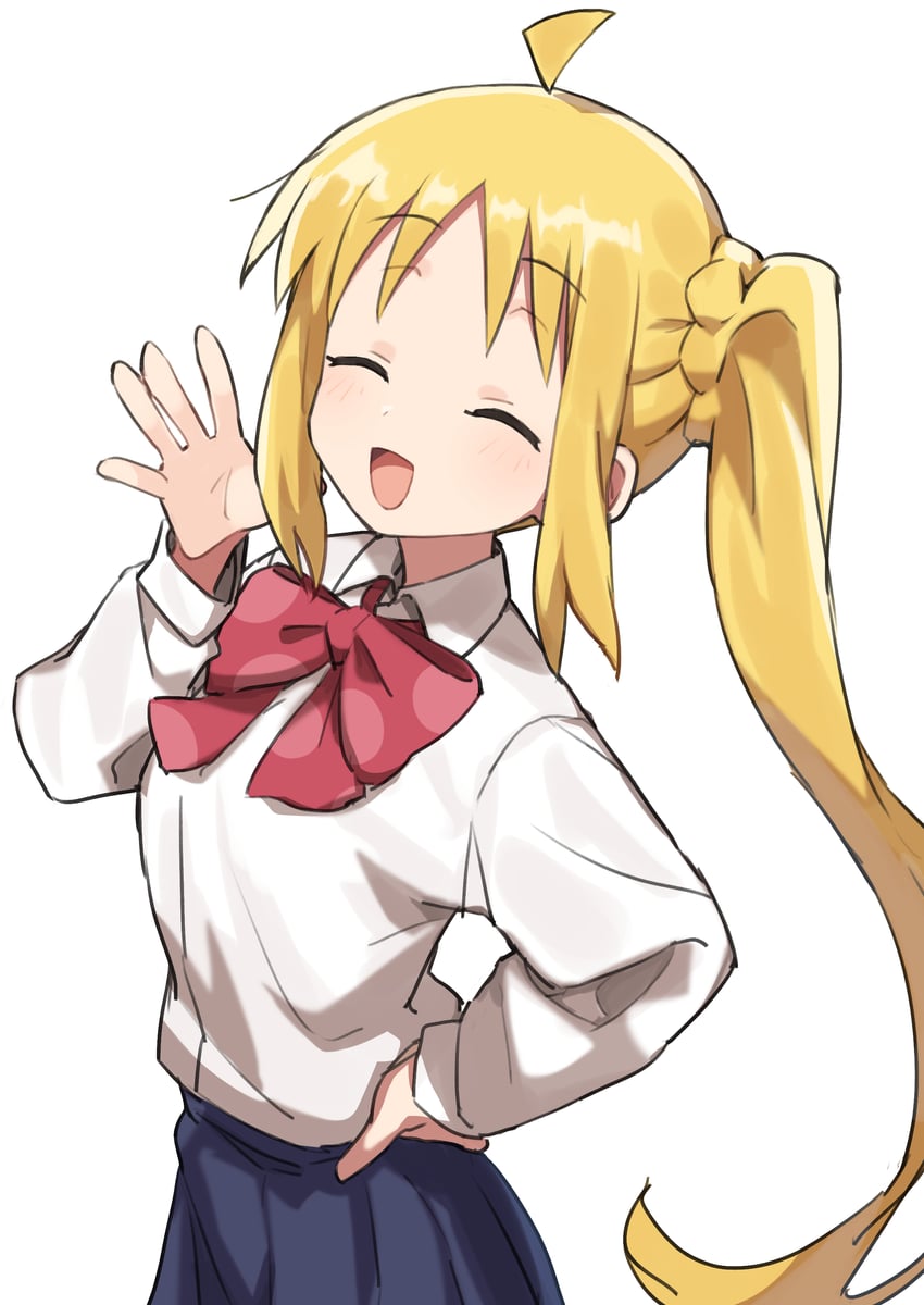 孤独摇滚！、伊地知虹夏 1名女孩 :D 微笑 呆毛 金发