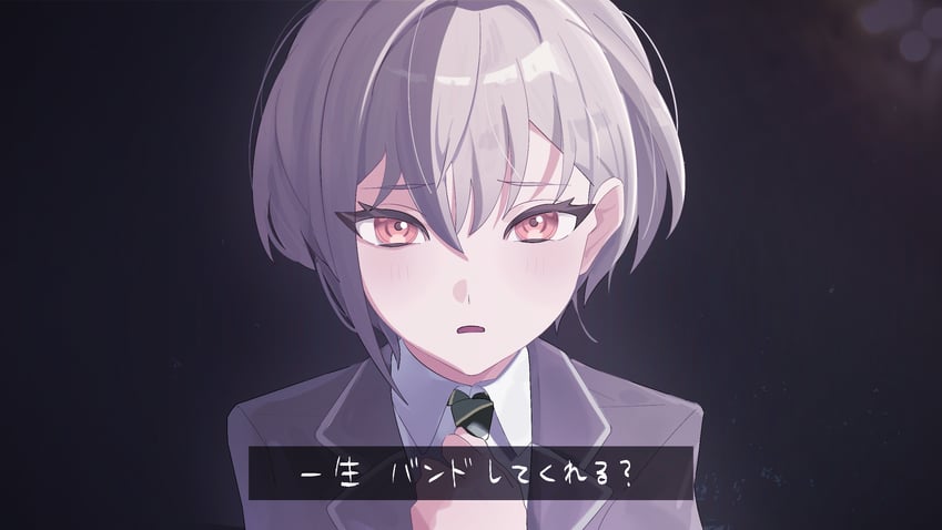 BanG Dream!、Bang Dream! It's MyGO!!!!!、高松灯 1名女孩 棕眼睛 有领衬衫 斜条纹衣服 斜条纹领带