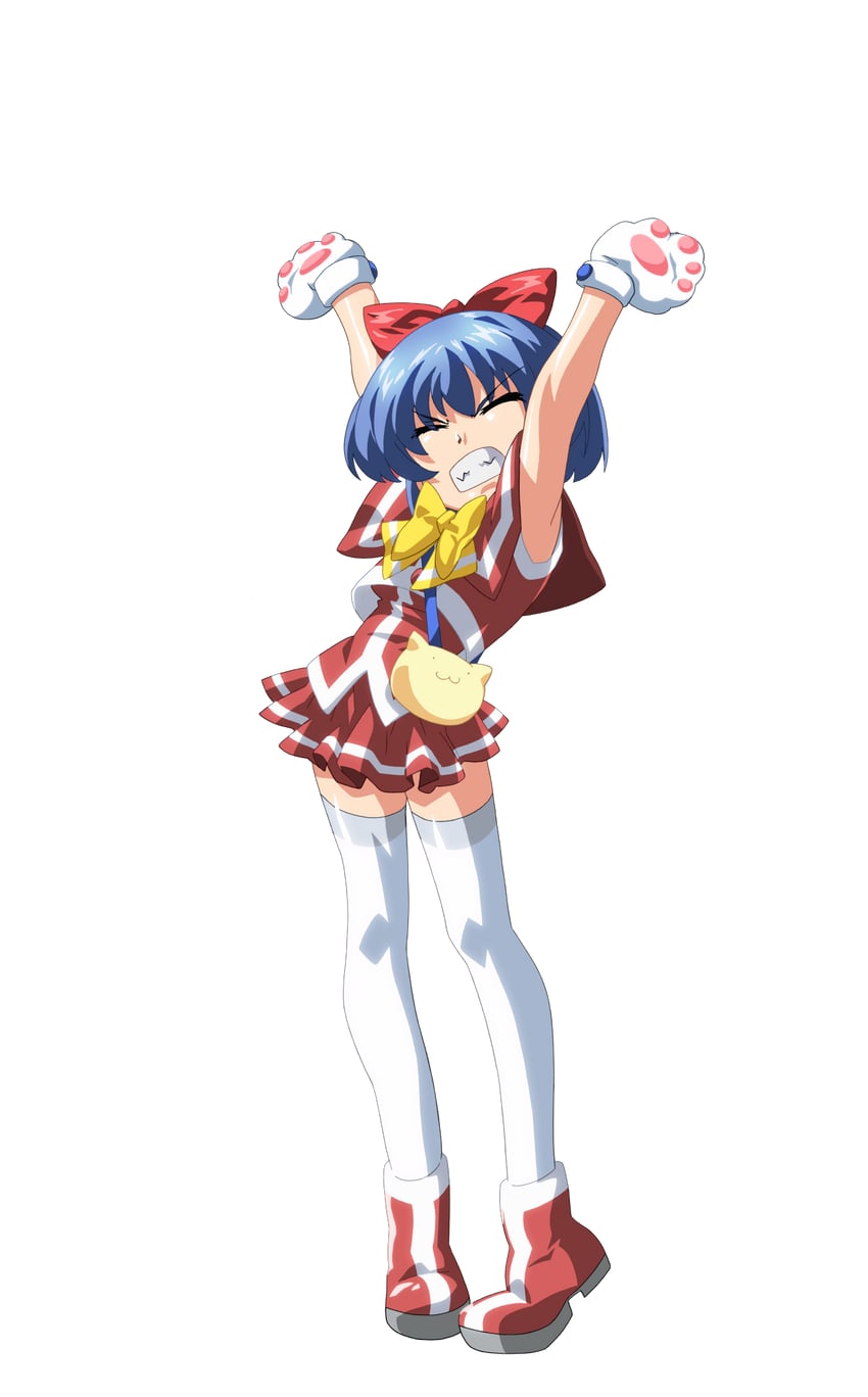 魔法玉、芽衣 (魔法少女☆太郎) 1名女孩 动物手 赛璐珞上色 举起双手 包