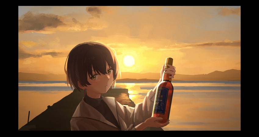 神稻牡丹：醉态如百合之花、张君兰 1名女孩 酒 黑发 脸红 瓶子