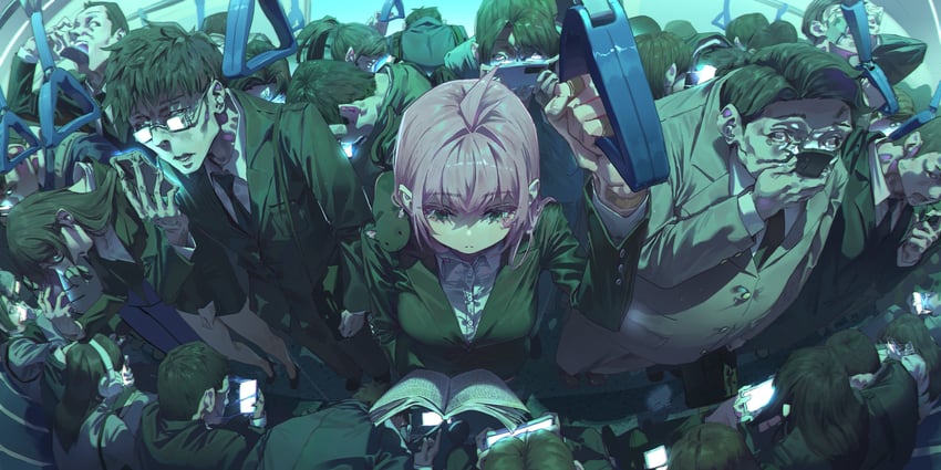 原创 6个以上男孩 6个以上女孩 呆毛 黑猫 黑发