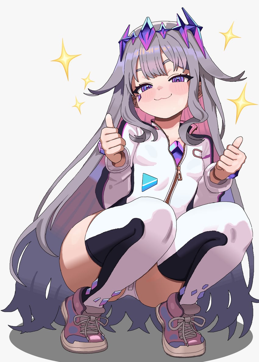 Hololive、Hololive英语、古石比珠 1名女孩 脸红 紧身连体衣 手链 乳房