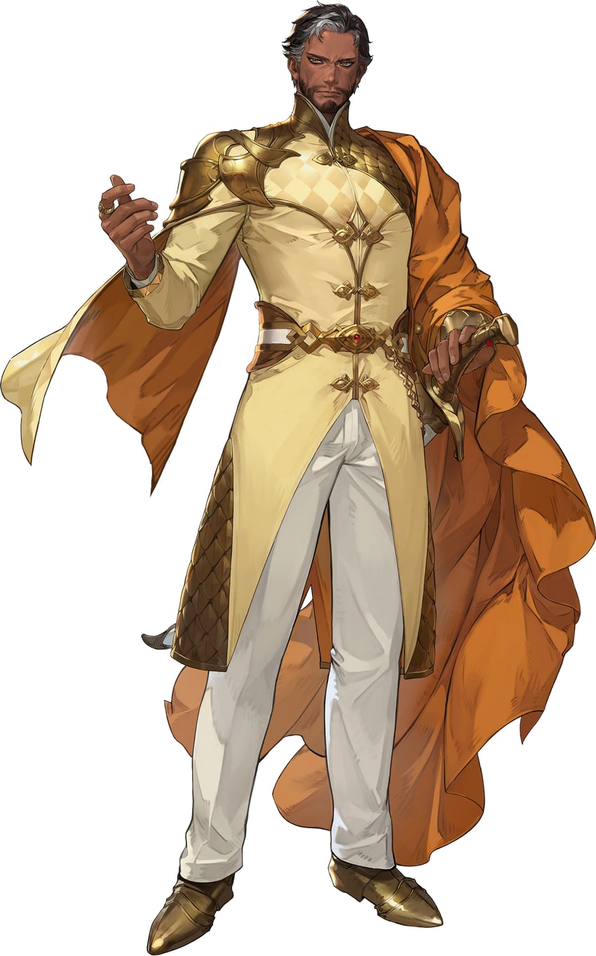 铃兰之剑、kianshir (sword of convallaria) 1名男孩 菱格纹衣服 胡子 黑发 棕眼睛