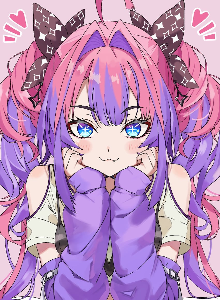 Hololive、hololive DEV_IS、Kikirara Vivi 1名女孩 猫脸笑 呆毛 护臂 蓝眼