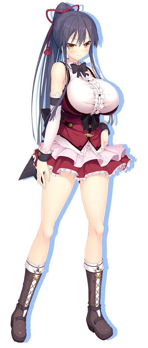 女主角是朋友吗？恋人吗？还是炮友吗？、kirisaki rin 1名女孩 脸红 乳房 面向观众 全身
