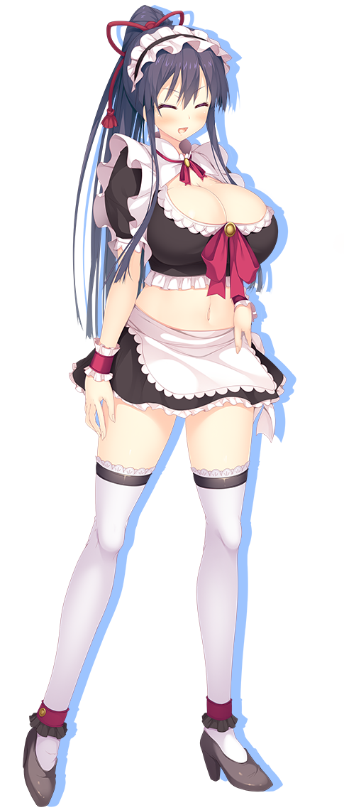 女主角是朋友吗？恋人吗？还是炮友吗？、kirisaki rin 1名女孩 围裙 脸红 乳房 乳沟