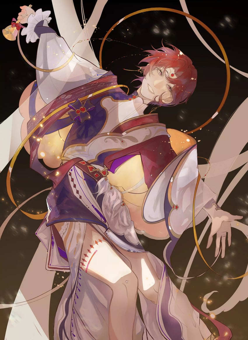 花亦山心之月、jia hua 1名男孩 :D 裸腿 铃铛 黑色背景