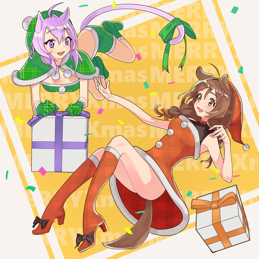 Hololive、戌神沁音、猫又小粥 2名女孩 :D 兽耳 裸臂 露肩