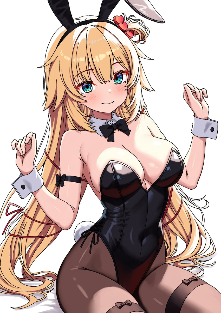 Hololive、赤井心 1名女孩 兽耳发箍 兽耳 手臂蝴蝶结 露肩