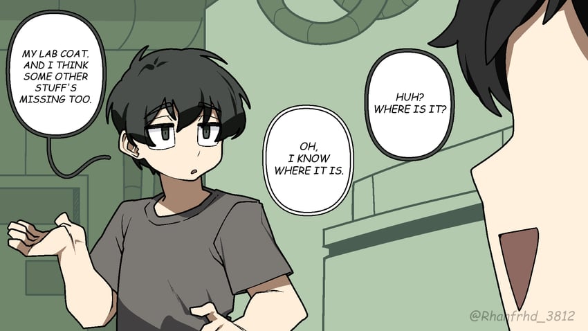 原创 2个男孩 黑瞳 黑发 漫画 英文文本