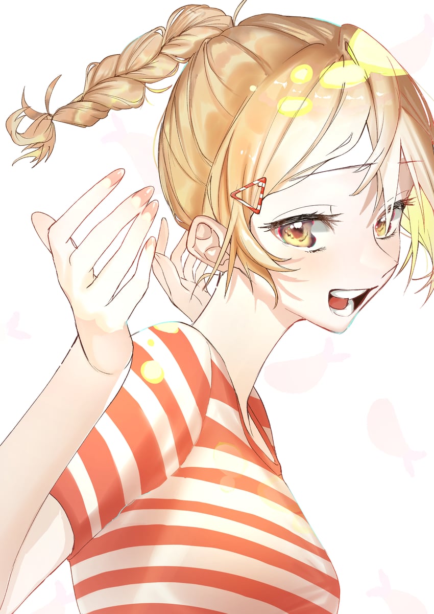 原创 1名女孩 :D 金发 辫子 双分刘海