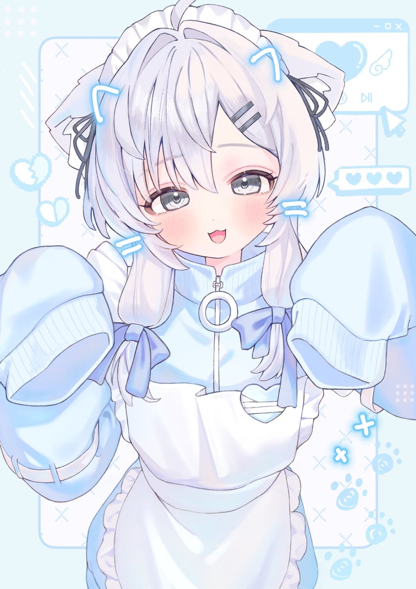 VRChat、真冬 (VRChat) 1名女孩 :D 呆毛 兽耳毛 兽耳
