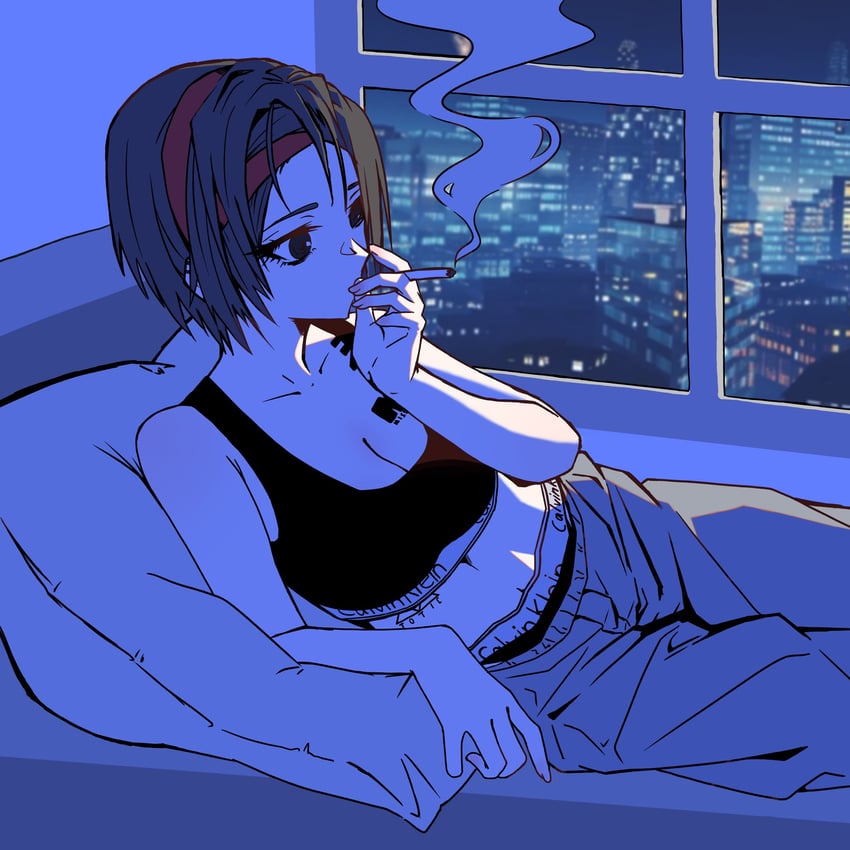 胜利女神：妮姬、克拉乌 (胜利女神：妮姬) 1名女孩 黑发 黑色运动内衣 胸部纹身 乳房