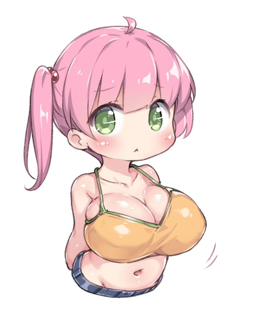 原创 1名女孩 :< 呆毛 双手背在身后 脸红