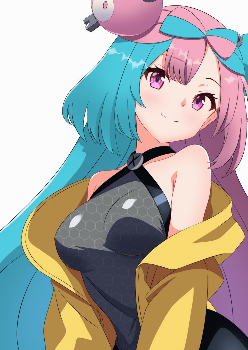 宝可梦、宝可梦 朱/紫、奇树 (精灵宝可梦) 1名女孩 蝴蝶结发型 乳房 角色发饰 闭嘴