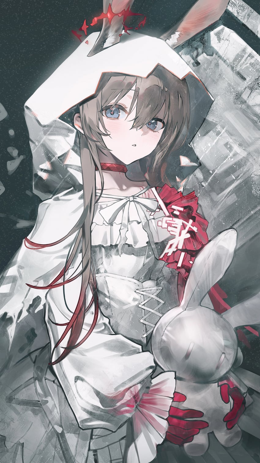 明日方舟、时尚芭莎、阿米娅 (明日方舟) 1名女孩 兽耳毛 兽耳 棕发 有色肢端
