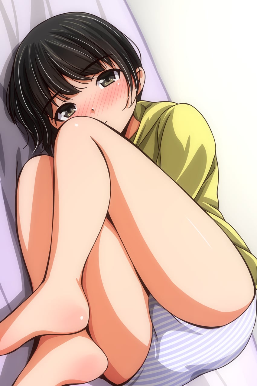 原创 1名女孩 屁股 裸腿 赤脚 黑瞳