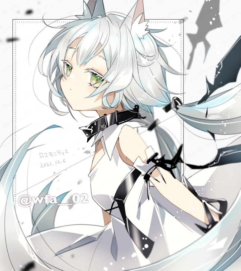 明日方舟、迷迭香 (明日方舟)、迷迭香 (焕然一新) (明日方舟) 1名女孩 兽耳毛 兽耳 作者名 露肩