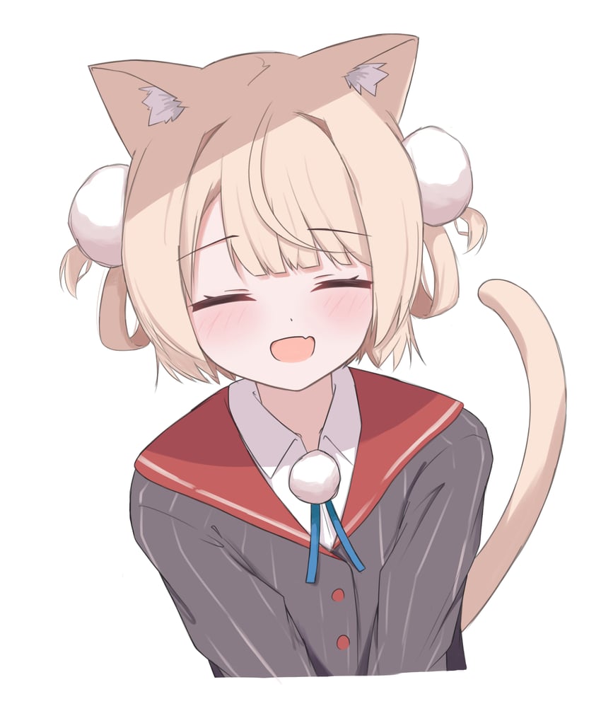 个人势虚拟主播、时雨羽衣 (第一套服装) (VTuber)、时雨羽衣(VTuber) 1名女孩 :D 兽耳毛 兽耳 黑色夹克