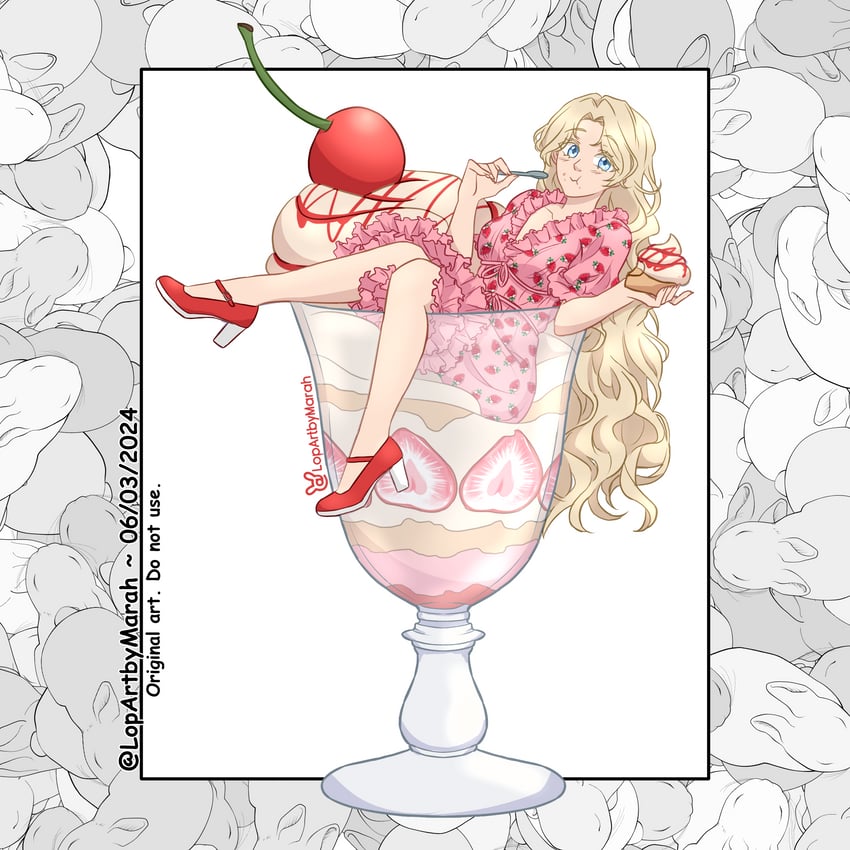 原创、Alma Prisma (LopartByMarah) 1名女孩 金发 蓝眼 蝴蝶结 乳房