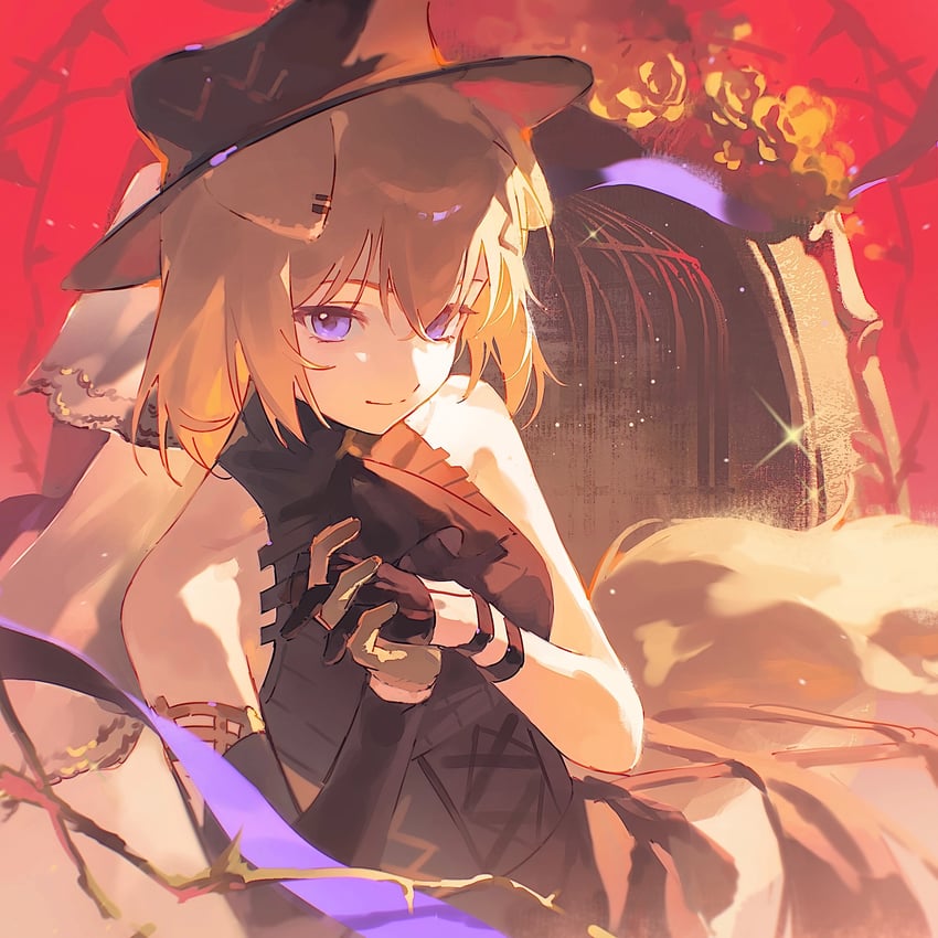 明日方舟、BanG Dream!、Bang Dream! It's MyGO!!!!! 1名女孩 兽耳 阿斯科特领巾 露肩 鸟笼