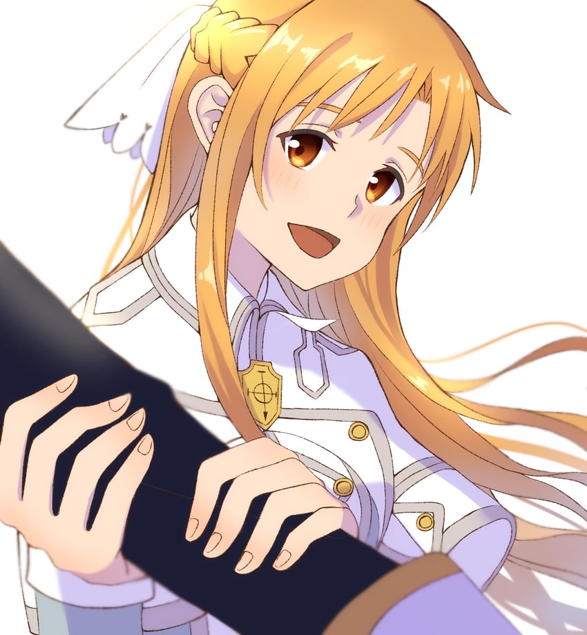 刀剑神域、刀剑神域：Alicization、刀剑神域：摇篮月篇 1名男孩 1名女孩 :D 黑色夹克 模糊