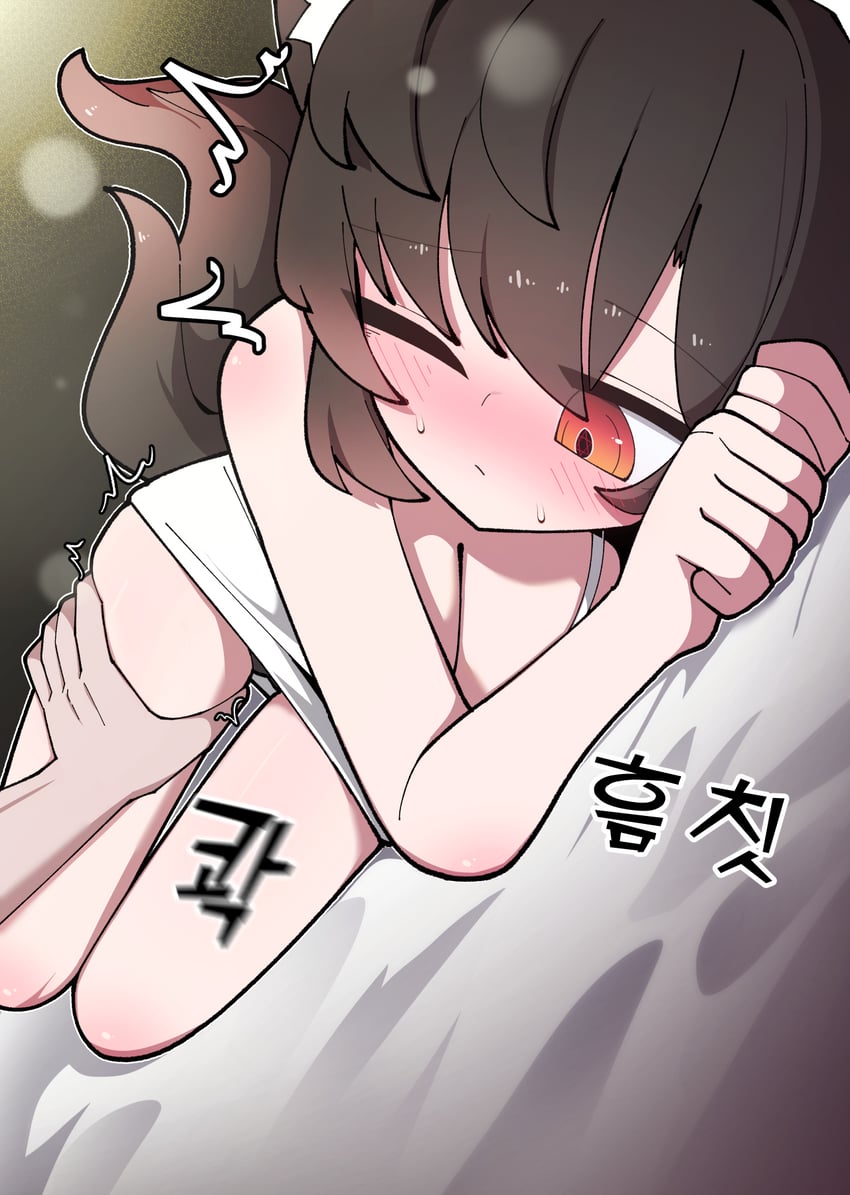 原创 1名女孩 笑眼 兽耳毛 兽耳 裸臂