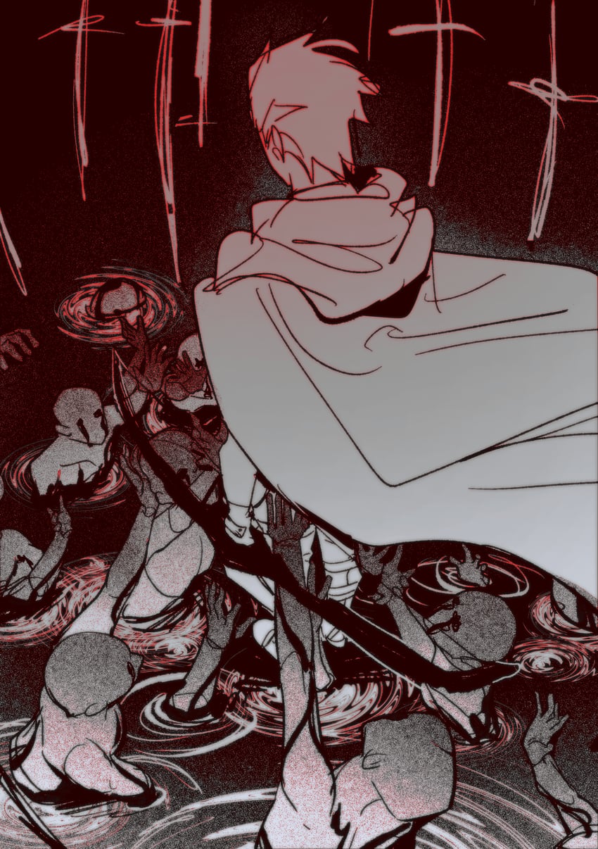 Fate/stay night、Fate系列、Archer (Fate) 1名男孩 弓（武器） 披风 尸体 手持