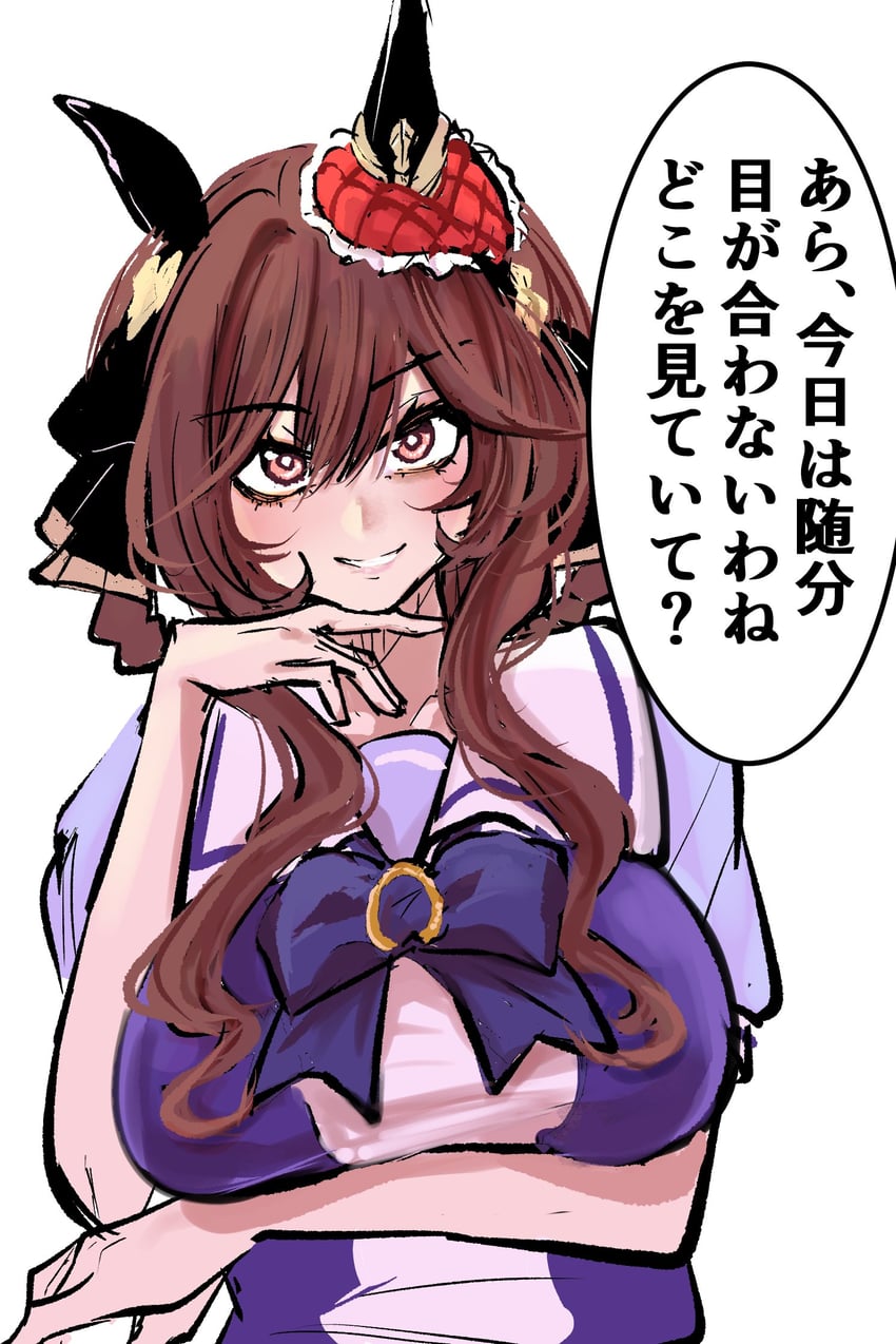 赛马娘、贵妇人(赛马娘) 1名女孩 兽耳 蝴蝶结 蝶形领结 乳房
