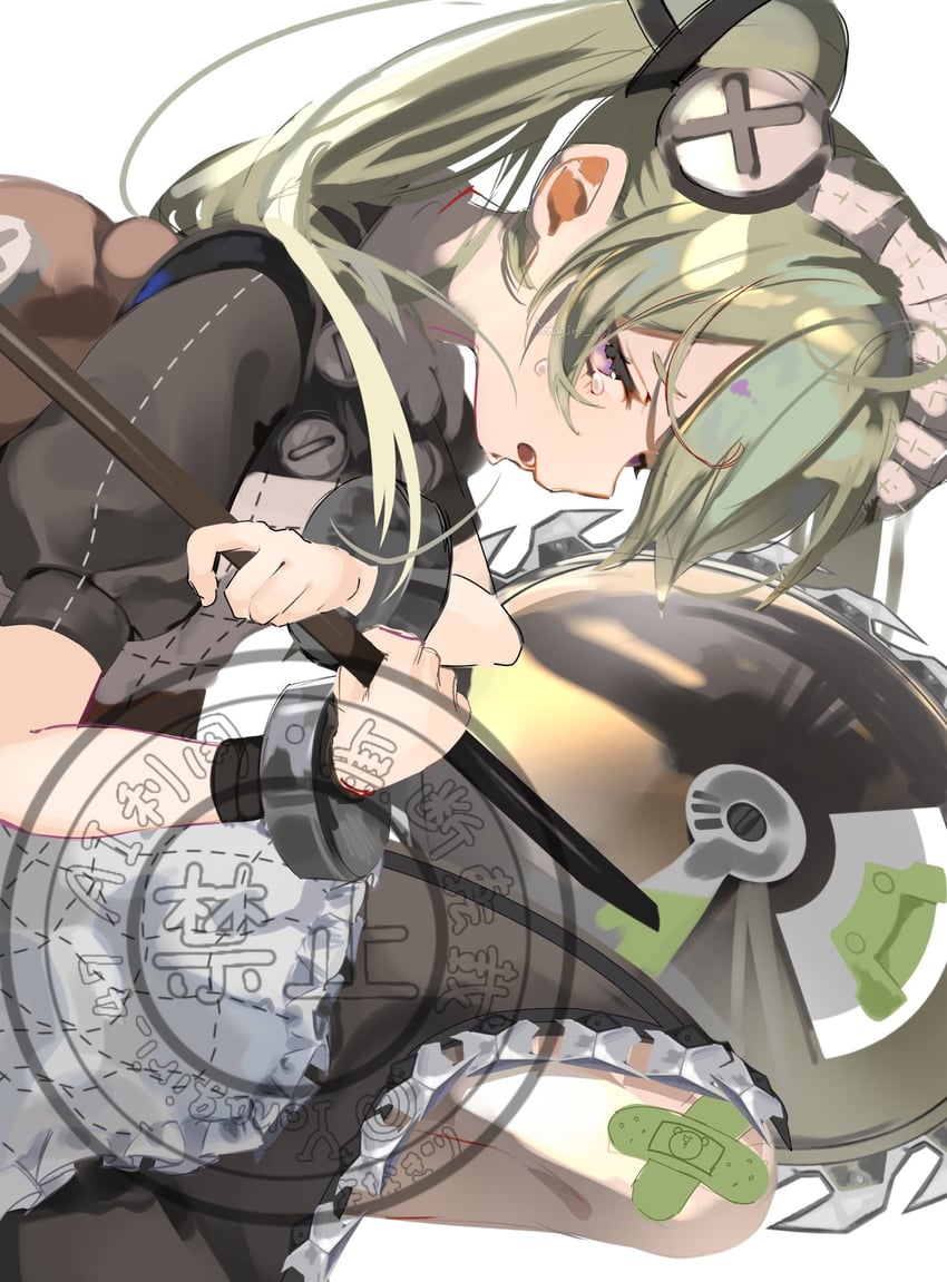 绝区零、可琳·威克斯 1名女孩 围裙 创可贴 膝盖上的创可贴 腿上的创可贴