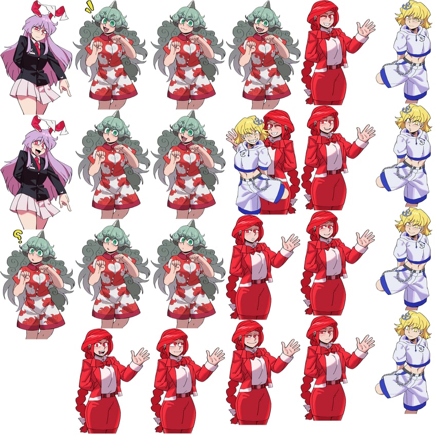东方Project、东方Project (PC-98)、东方透镜星空·火星街 4个女孩 :D 锚形发饰 兽耳 蝴蝶结