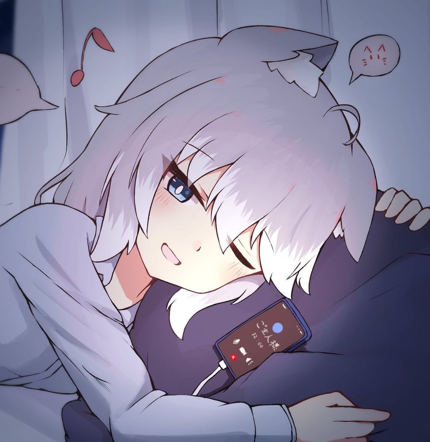原创 1名女孩 :D 微笑 呆毛 兽耳毛