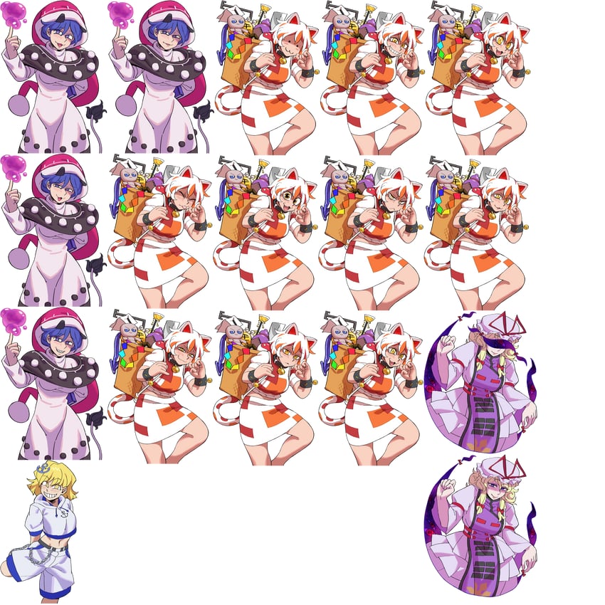 东方Project、东方Project (PC-98)、东方透镜星空·火星街 精灵图