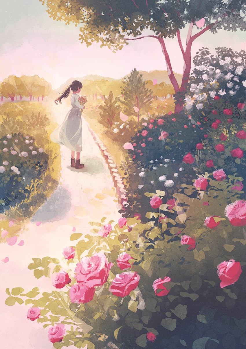原创 1名女孩 黑发 蓝天 靴子 棕色靴子