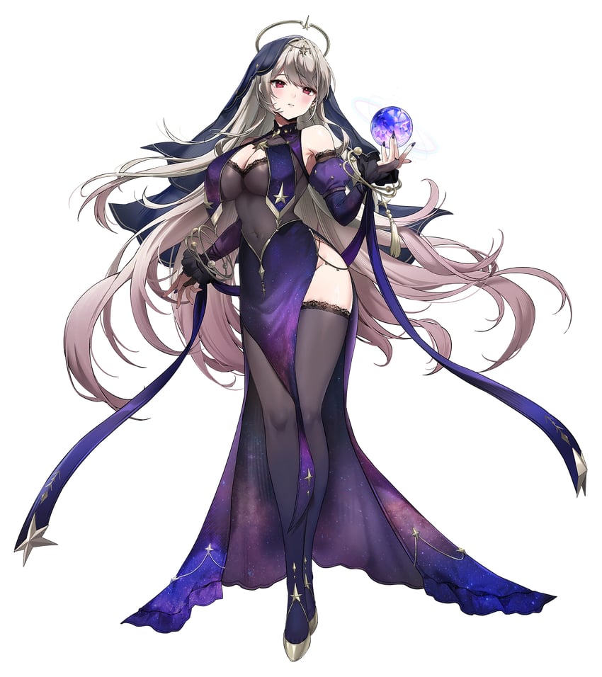 扑克命运、veil (poker fate) 1名女孩 露肩 黑面纱 紧身连体衣 遮胸帘