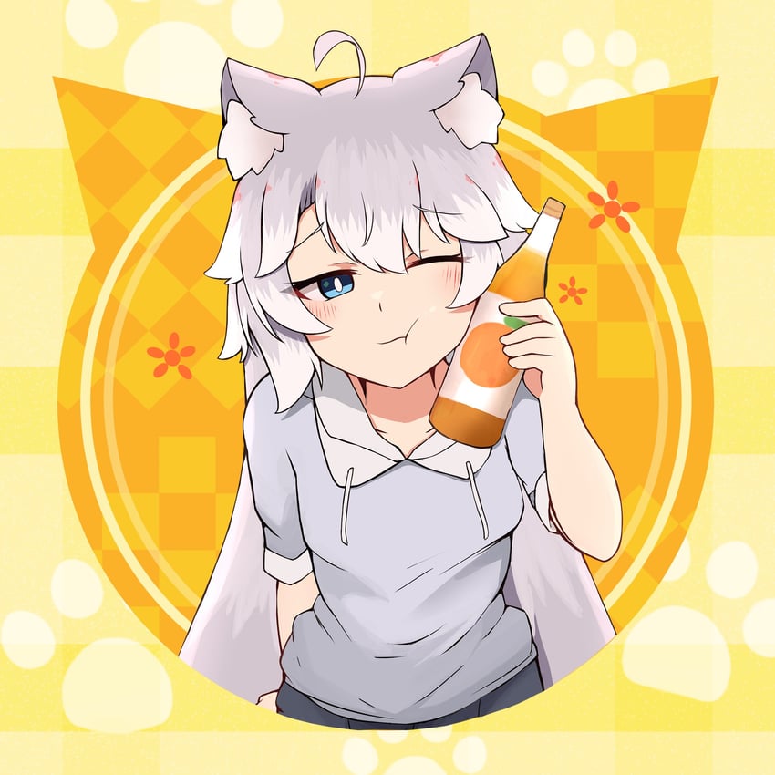 原创 1名女孩 :t ;t 呆毛 兽耳毛