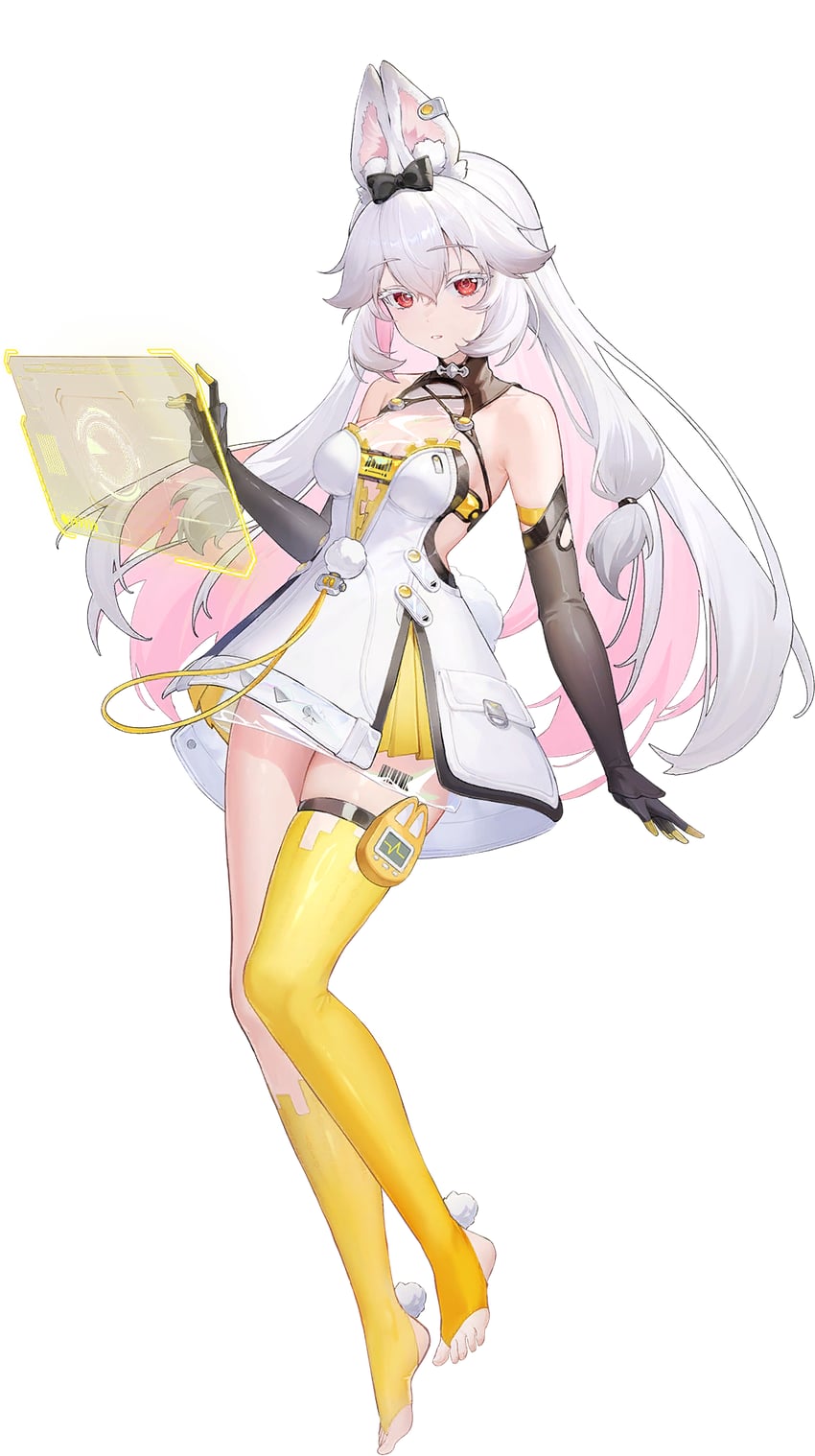 扑克命运、moona (poker fate) 1名女孩 兽耳毛 兽耳 不对称腿部穿着 条形码
