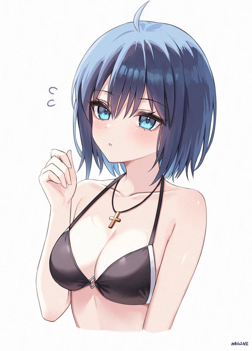 Fate/Grand Order、Fate系列、月姬 1名女孩 比基尼 黑色比基尼 蓝眼 蓝发