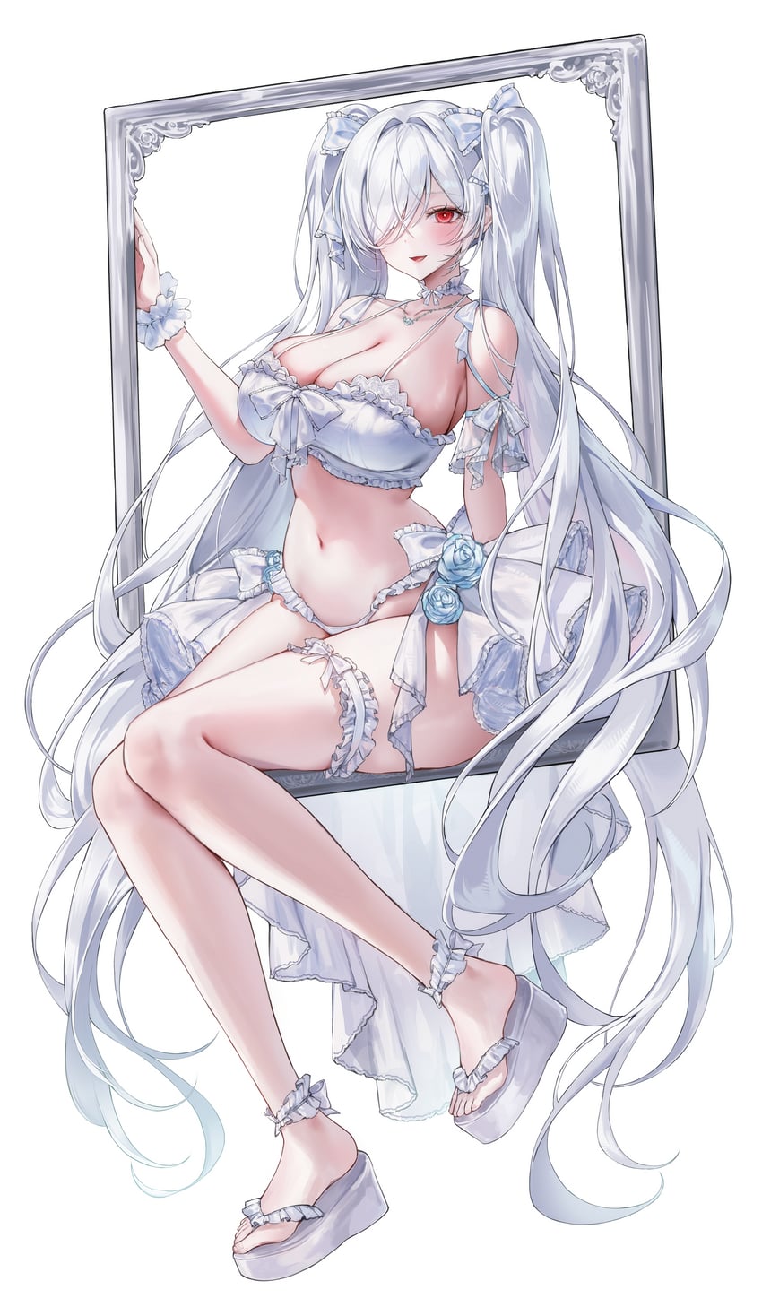 胜利女神：妮姬、灰姑娘 (妮姬) 1名女孩 替换服装 比基尼 蝴蝶结 乳房