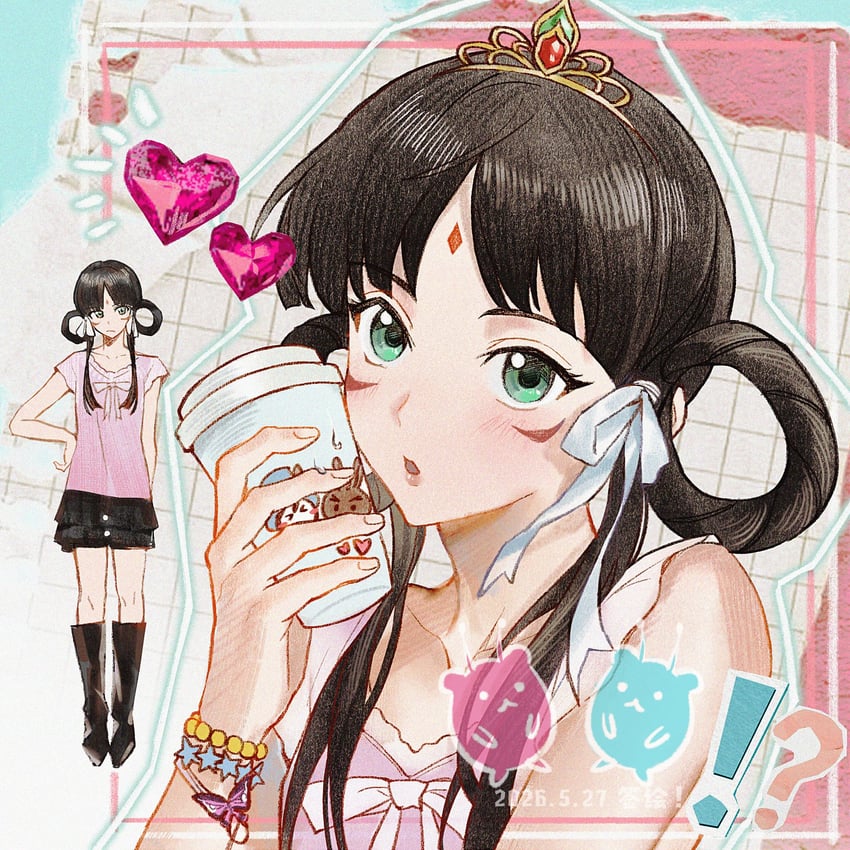 逆转裁判、逆转裁判6、蕾法·帕德玛·克莱因 (逆转裁判) !? 1名女孩 惊讶 替换服装 举手