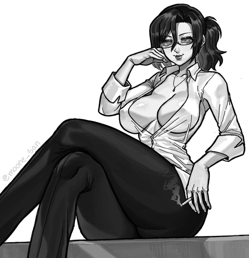 空之境界、苍崎橙子 1名女孩 作者名 黑裤子 乳房 中心开口