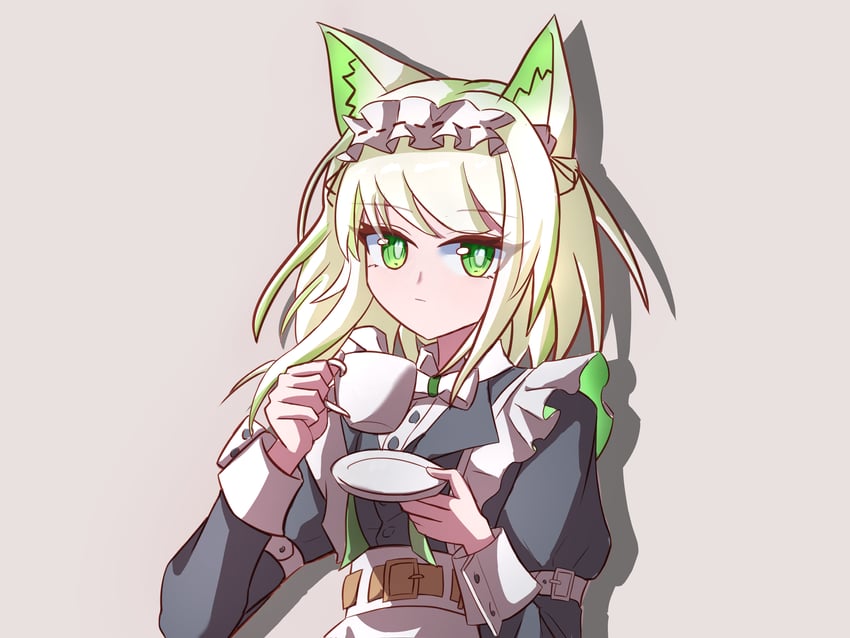 明日方舟、凯尔希 (明日方舟)、凯尔希 (残照) (明日方舟) 1名女孩 兽耳毛 兽耳 腰带 腰带扣