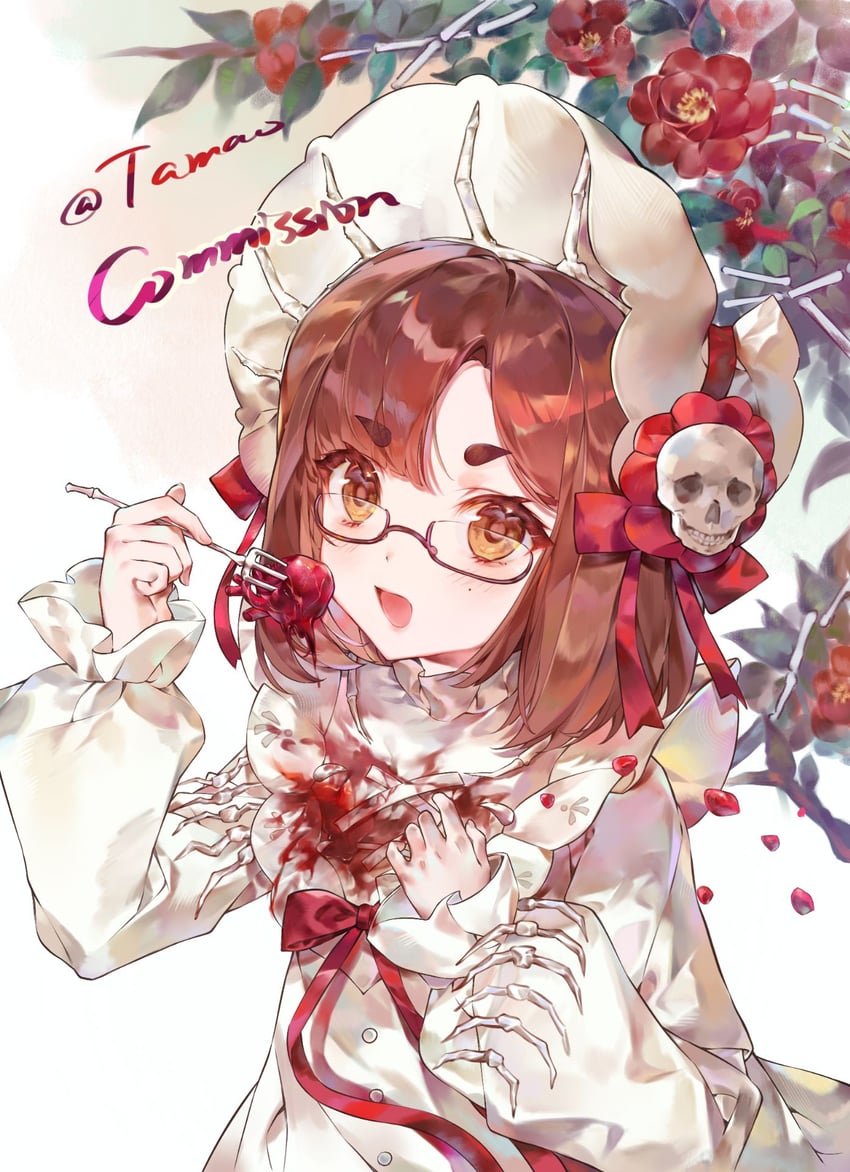 原创 1名女孩 作者名 黑框眼镜 血 衣服上的血迹