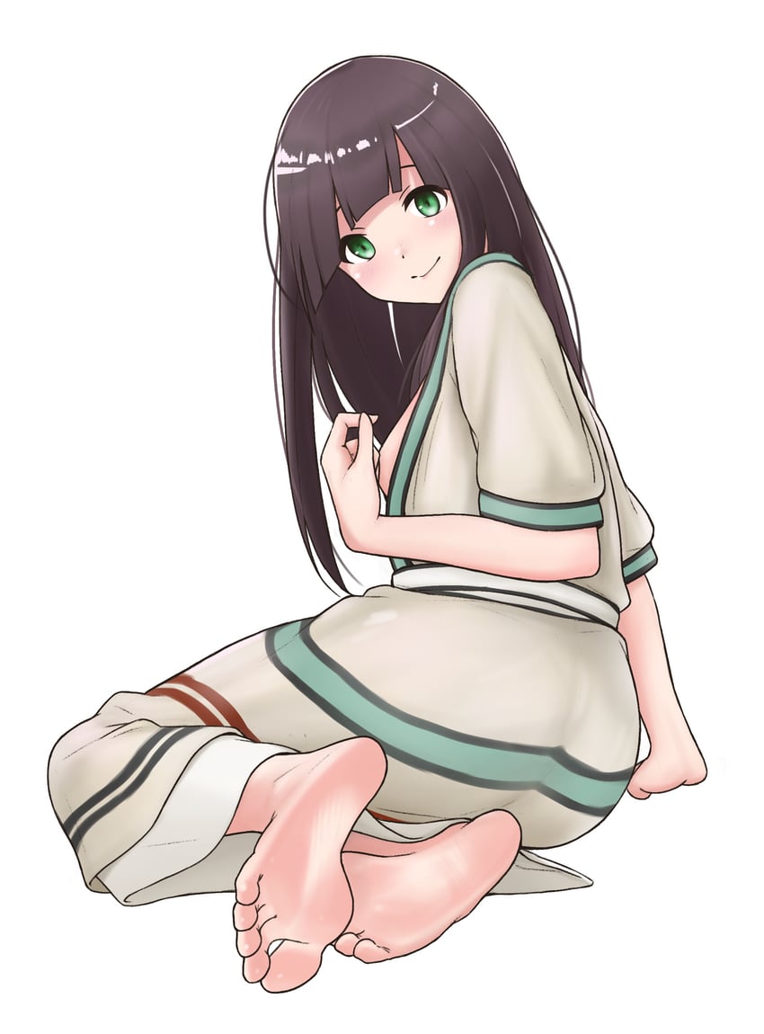 飞翔的魔女、木幡真琴 1名女孩 屁股 黑发 齐刘海 乳房