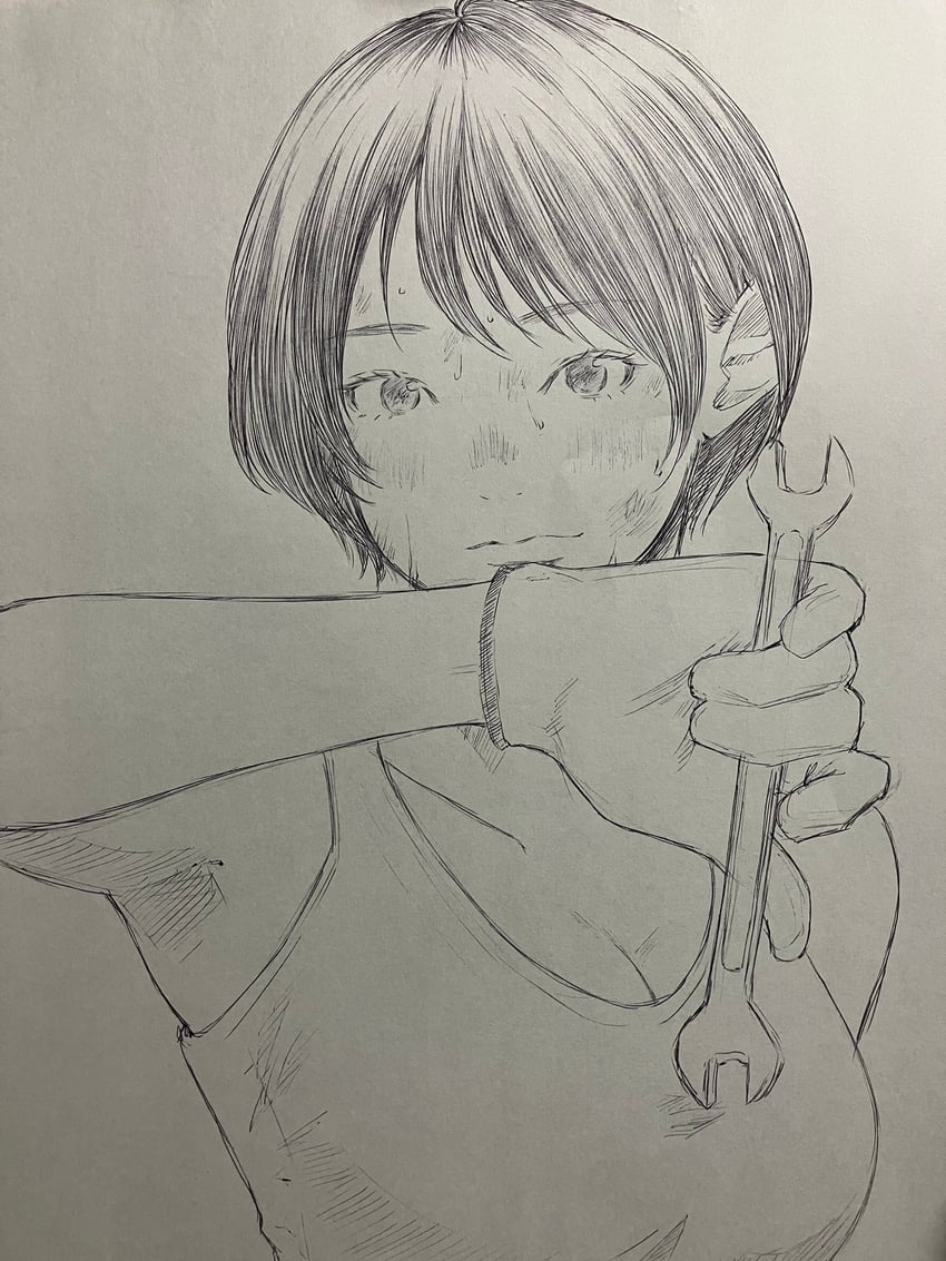 原创 1名女孩 乳房 乳沟 闭嘴 灰度