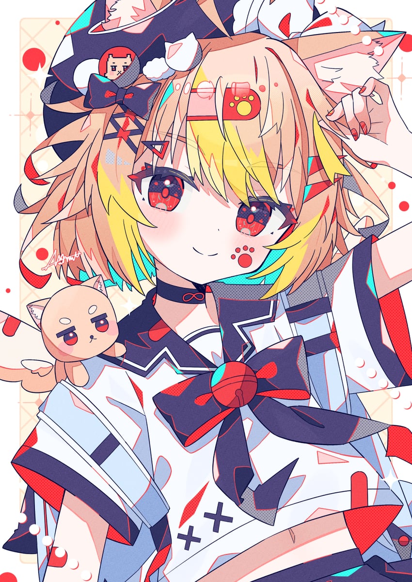 原创 1名女孩 呆毛 动物 兽耳毛 兽耳