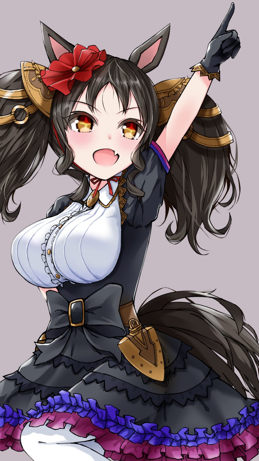 赛马娘、奇妙星期天（闪耀心跳☆美少女）（赛马娘）、美妙周日 (赛马娘) +_+ 1名女孩 兽耳 黑色手套 黑发