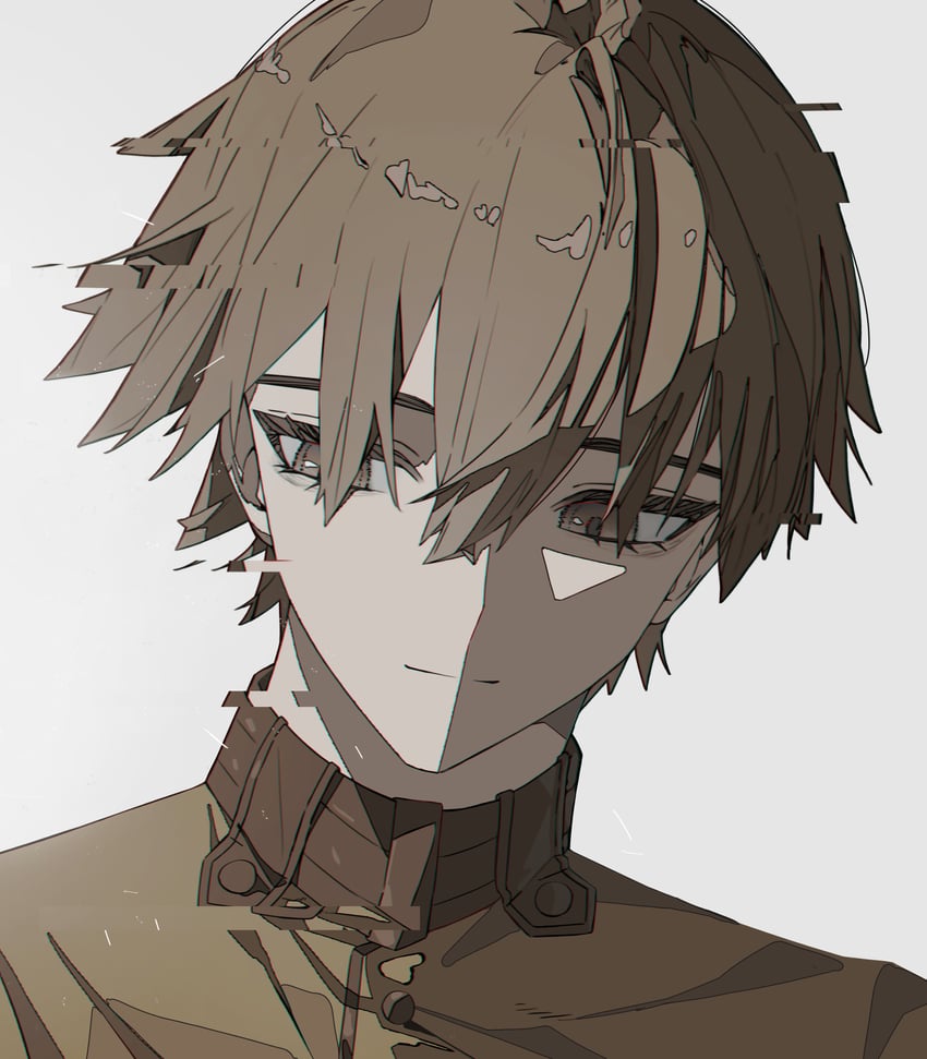 Fate/Extra、Fate系列、岸波白野 (男) 1名男孩 棕眼睛 棕发 闭嘴 项圈