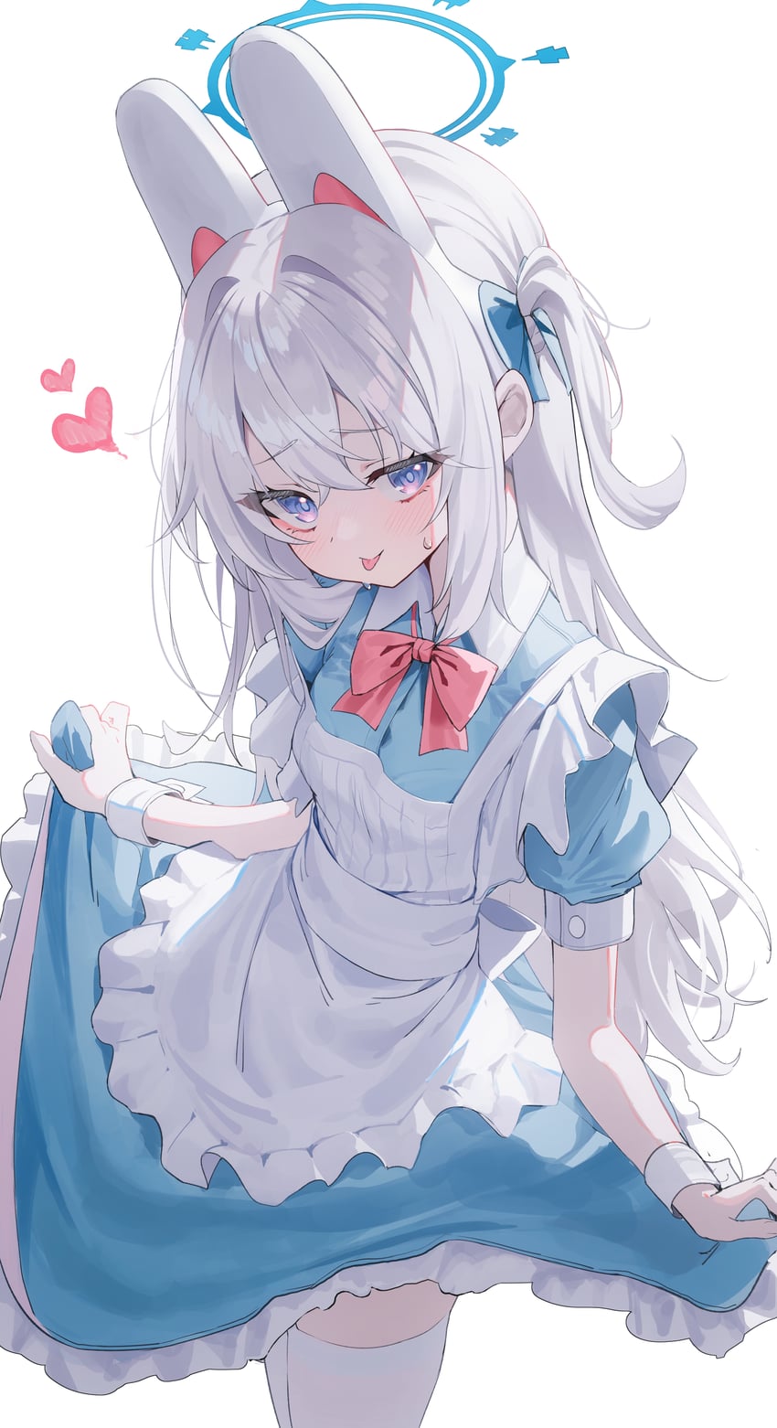蔚蓝档案、月雪宫子 (蔚蓝档案) 1名女孩 :p 替换服装 兽耳 围裙